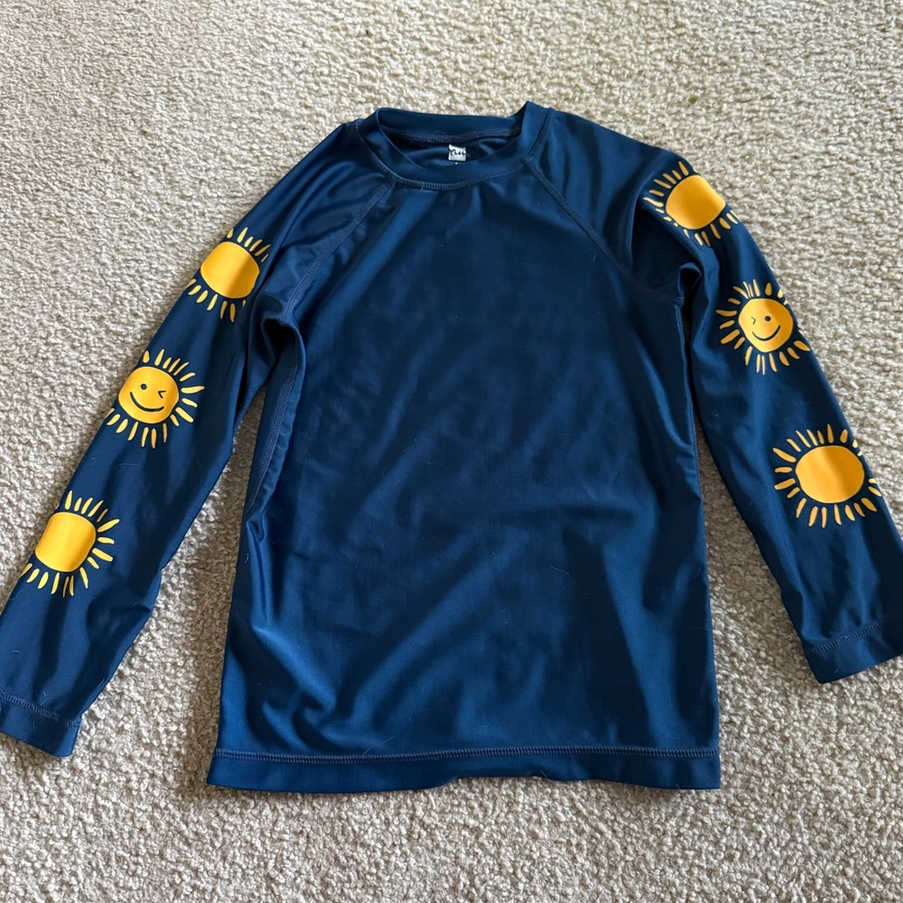 Tea Boys’ 8 Navy/Sun Long Sleeve Rashguard